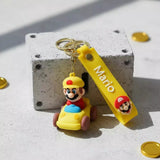 3D PVC Figure Keychain - Super Mario - Mario In Yellow Kart