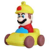 3D PVC Figure Keychain - Super Mario - Mario In Yellow Kart
