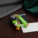 3D PVC Figure Keychain - Super Mario - Yoshi Carrying Goomba