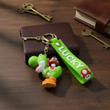 3D PVC Figure Keychain - Super Mario - Yoshi Carrying Goomba