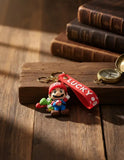 3D PVC Figure Keychain - Super Mario - Mario Super Mushroom With Yoshi