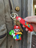 3D PVC Figure Keychain - Super Mario - Cape Mario Riding Yoshi