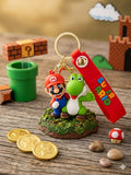 3D PVC Figure Keychain - Super Mario - Classic Mario And Winking Yoshi