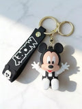 3D PVC Figure Keychain - Mickey and Friends - Mickey Mouse Overalls Sitting