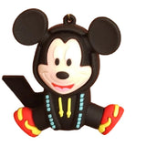 3D PVC Figure Keychain - Mickey and Friends - Mickey Kingdom Hearts Black Coat