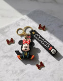 3D PVC Figure Keychain - Mickey and Friends - Minnie Mouse Black Hoodie