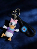 3D PVC Figure Keychain - Mickey and Friends - Daisy Duck Purple Shirt