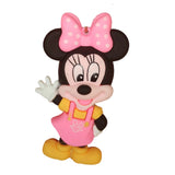 3D PVC Figure Keychain - Mickey and Friends - Minnie Pink Overalls Waving