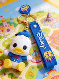 3D PVC Figure Keychain - Mickey and Friends - Chibi Donald Duck Sitting