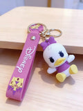 3D PVC Figure Keychain - Mickey and Friends - Chibi Daisy Duck Sitting