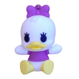 3D PVC Figure Keychain - Mickey and Friends - Chibi Daisy Duck Sitting
