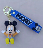 3D PVC Figure Keychain - Mickey and Friends - Baby Mickey In Overalls