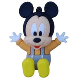 3D PVC Figure Keychain - Mickey and Friends - Baby Mickey In Overalls