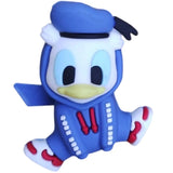 3D PVC Figure Keychain - Mickey and Friends - Donald Duck Blue Hoodie Sitting