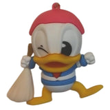 3D PVC Figure Keychain - Mickey and Friends - Donald Duck Beret Winking Broom