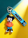 3D PVC Figure Keychain - Mickey and Friends - Mickey Orange Hoodie Pockets