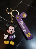 3D PVC Figure Keychain - Mickey and Friends - Mickey Mouse Purple Shorts
