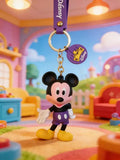 3D PVC Figure Keychain - Mickey and Friends - Mickey Mouse Purple Shorts