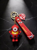 3D PVC Figure Keychain - Minions - Minion Spider-man Outfit