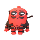 3D PVC Figure Keychain - Minions - Minion Deadpool Outfit