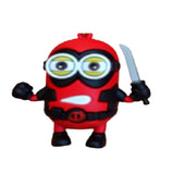 3D PVC Figure Keychain - Minions - Deadpool Minion Holding Katana