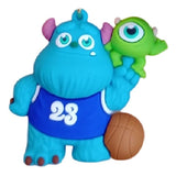 3D PVC Figure Keychain - Monster University - Sulley Mike Basketball Jersey