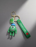 3D PVC Figure Keychain - Monsters Inc - Mike Wazowski Blue Cap