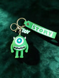 3D PVC Figure Keychain - Monsters Inc - Chibi Mike Wazowski