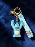 3D PVC Figure Keychain - Monsters Inc - Boo Monster Costume Cheering