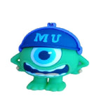 3D PVC Figure Keychain - Monsters Inc - Mike Wazowski MU Cap