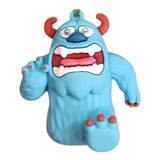 3D PVC Figure Keychain - Monsters Inc - George Sanderson Screaming