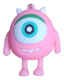 3D PVC Figure Keychain - Monsters Inc - Pink Mike Wazowski