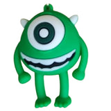 3D PVC Figure Keychain - Monsters Inc - Chibi Mike Wazowski Variant 2