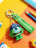 3D PVC Figure Keychain - Monsters Inc - Mike Wazowski MU Cap Variant 2