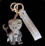 3D PVC Figure Keychain - Moon Knight - Holding Staff