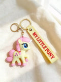 3D PVC Figure Keychain - My Little Pony - Rarity Pink Mane Unicorn