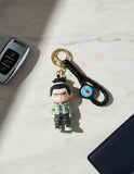 3D PVC Figure Keychain - Naruto - Shikamaru Green Hoodie Glasses