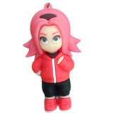 3D PVC Figure Keychain - Naruto - Sakura Red Hoodie Outfit