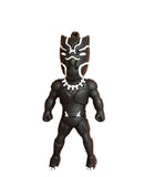 3D PVC Figure Keychain - Pantera Negra Superheroes - Black Panther Standing White Accents