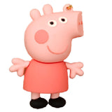 3D PVC Figure Keychain - Peppa Pig - Carrot On Head