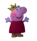 3D PVC Figure Keychain - Peppa Pig - Peppa Wearing Crown
