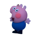 3D PVC Figure Keychain - Peppa Pig - George Pig Blue Outfit