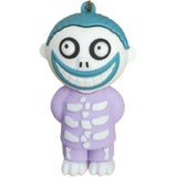 3D PVC Figure Keychain - Horror - Lock Purple Skeleton Suit
