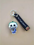 3D PVC Figure Keychain - Horror - Jack Skellington Green Hair Blue Suit