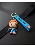 3D PVC Figure Keychain - Horror - Stitched Chucky Holding Knife