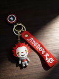3D PVC Figure Keychain - Horror - Chibi Pennywise Grey Costume