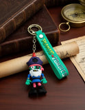 3D PVC Figure Keychain - Plantas Vs Zombies - Captain Deadbeard Zombie