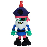 3D PVC Figure Keychain - Plants vs. Zombies - Captain Deadbeard Zombie