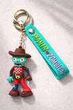 3D PVC Figure Keychain - Plantas Vs Zombies - Cowboy Zombie Figure
