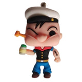 3D PVC Figure Keychain - Popeye - Winking Spinach Can